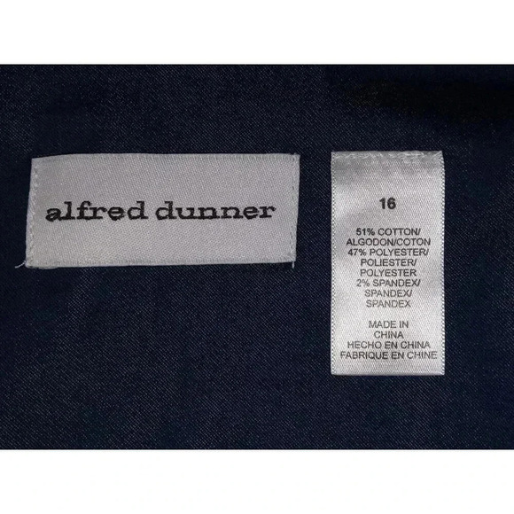 Alfred Dunner Womens Floral  Two Piece Blouse Set Long Sleeve sz Jacket 16 Top L - Picture 12 of 16